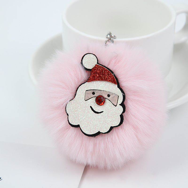 Wholesale Christmas Gifts Christmas Tree Hair Ball Keychain